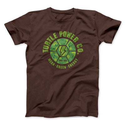 Turtle Power Co. Men/Unisex T-Shirt Dark Chocolate | Funny Shirt from Famous In Real Life