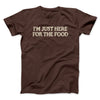 I’m Just Here For The Food Funny Thanksgiving Men/Unisex T-Shirt Dark Chocolate | Funny Shirt from Famous In Real Life