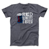 Red White And Brew Men/Unisex T-Shirt Dark Heather | Funny Shirt from Famous In Real Life