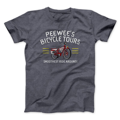Peewee Bicycle Tours Men/Unisex T-Shirt Dark Heather | Funny Shirt from Famous In Real Life