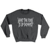 What The Fuck Is Up Dennys Ugly Sweater Dark Heather | Funny Shirt from Famous In Real Life