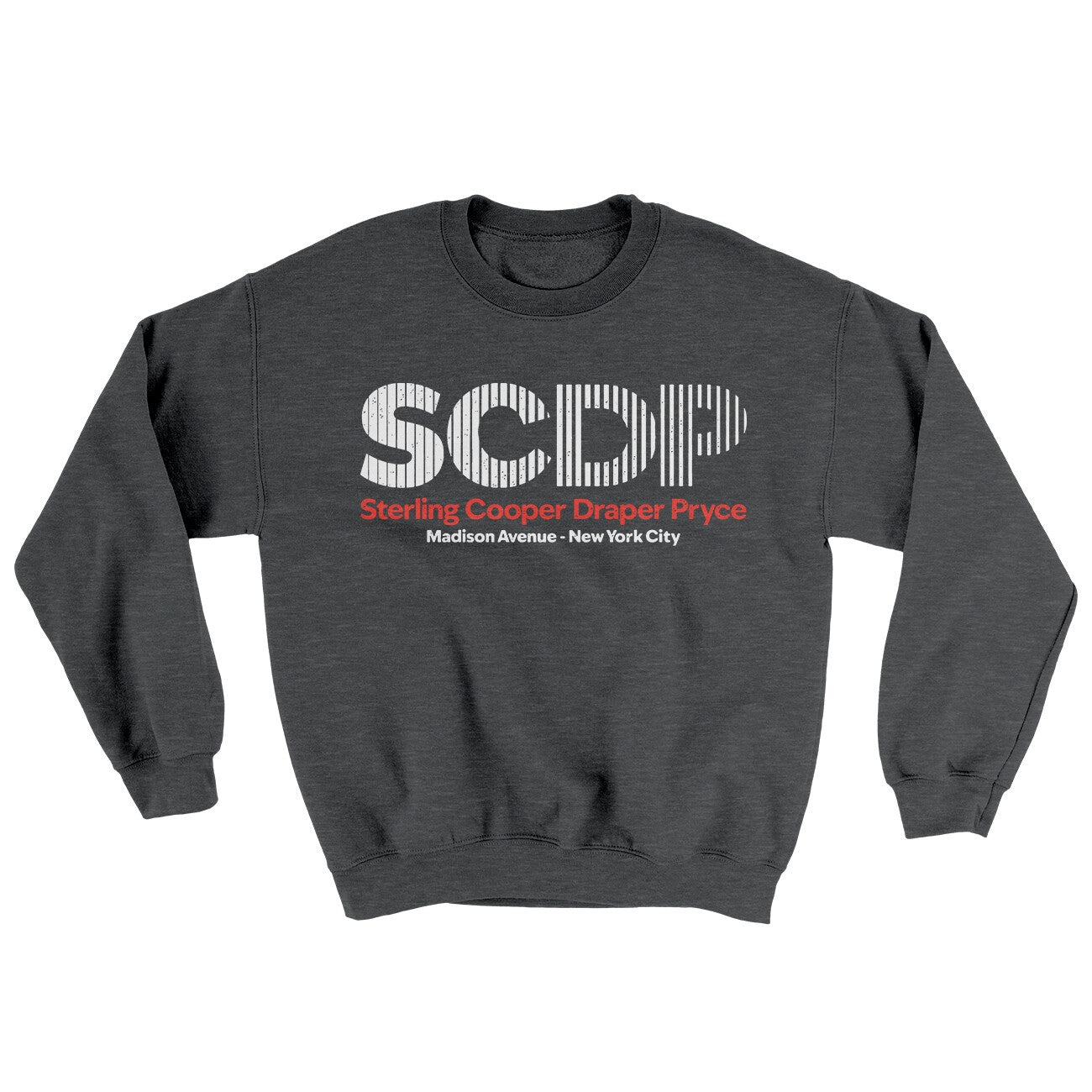 Sterling Cooper Draper Pryce Ugly Sweater Dark Heather | Funny Shirt from Famous In Real Life