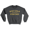 Stay Gold Ponyboy Ugly Sweater Dark Heather | Funny Shirt from Famous In Real Life