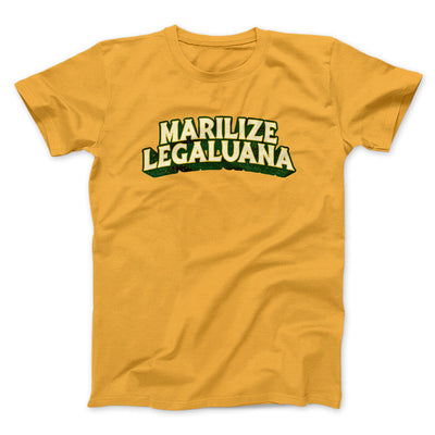 Marilize Legaluana Men/Unisex T-Shirt Gold | Funny Shirt from Famous In Real Life