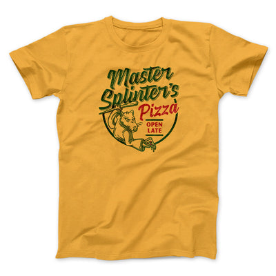 Master Splinters Pizza Funny Movie Men/Unisex T-Shirt Gold | Funny Shirt from Famous In Real Life