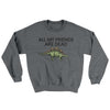 All My Friends Are Dead Ugly Sweater Graphite Heather | Funny Shirt from Famous In Real Life