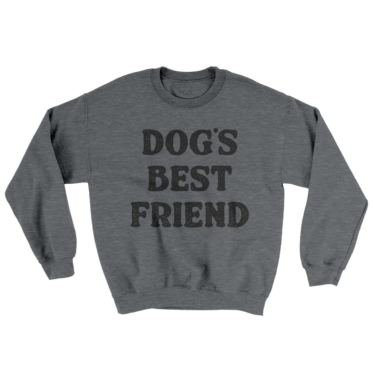 Dog’s Best Friend Ugly Sweater Graphite Heather | Funny Shirt from Famous In Real Life
