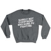 Surely Not Everyone Was Kung Fu Fighting Ugly Sweater Graphite Heather | Funny Shirt from Famous In Real Life