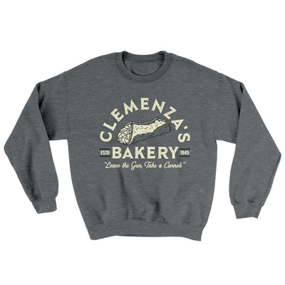 Clemenza’s Bakery Ugly Sweater Graphite Heather | Funny Shirt from Famous In Real Life