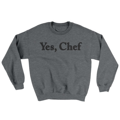 Yes Chef Ugly Sweater Graphite Heather | Funny Shirt from Famous In Real Life