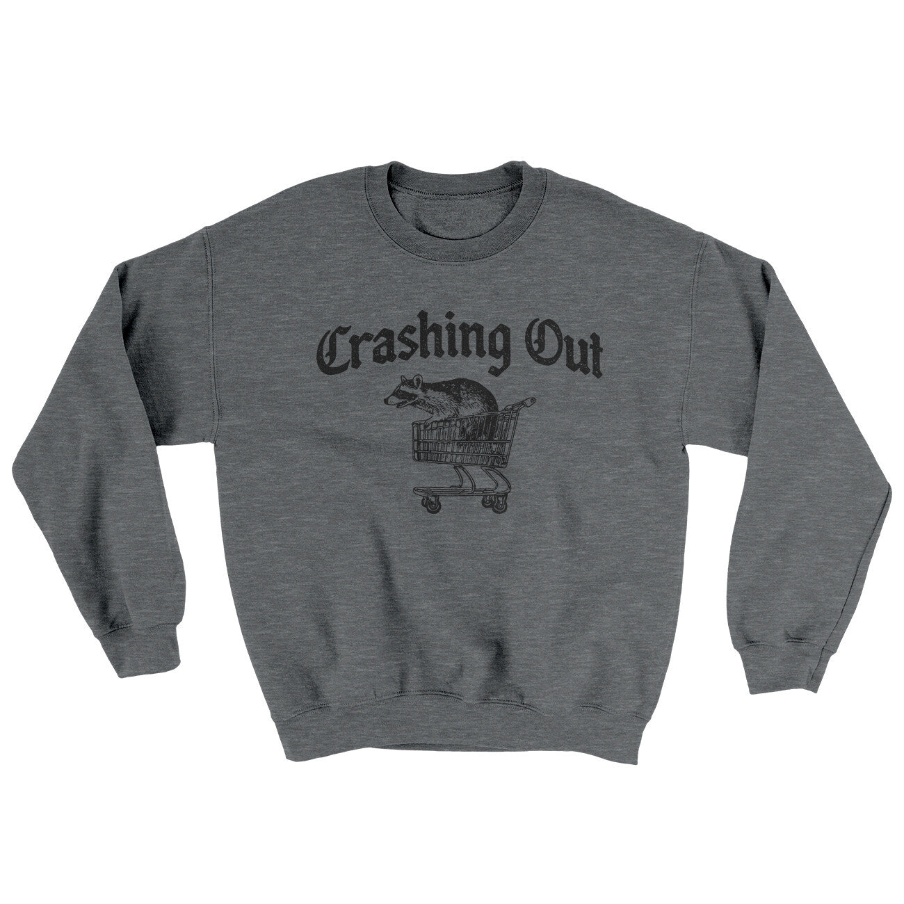 Crashing Out Ugly Sweater Graphite Heather | Funny Shirt from Famous In Real Life