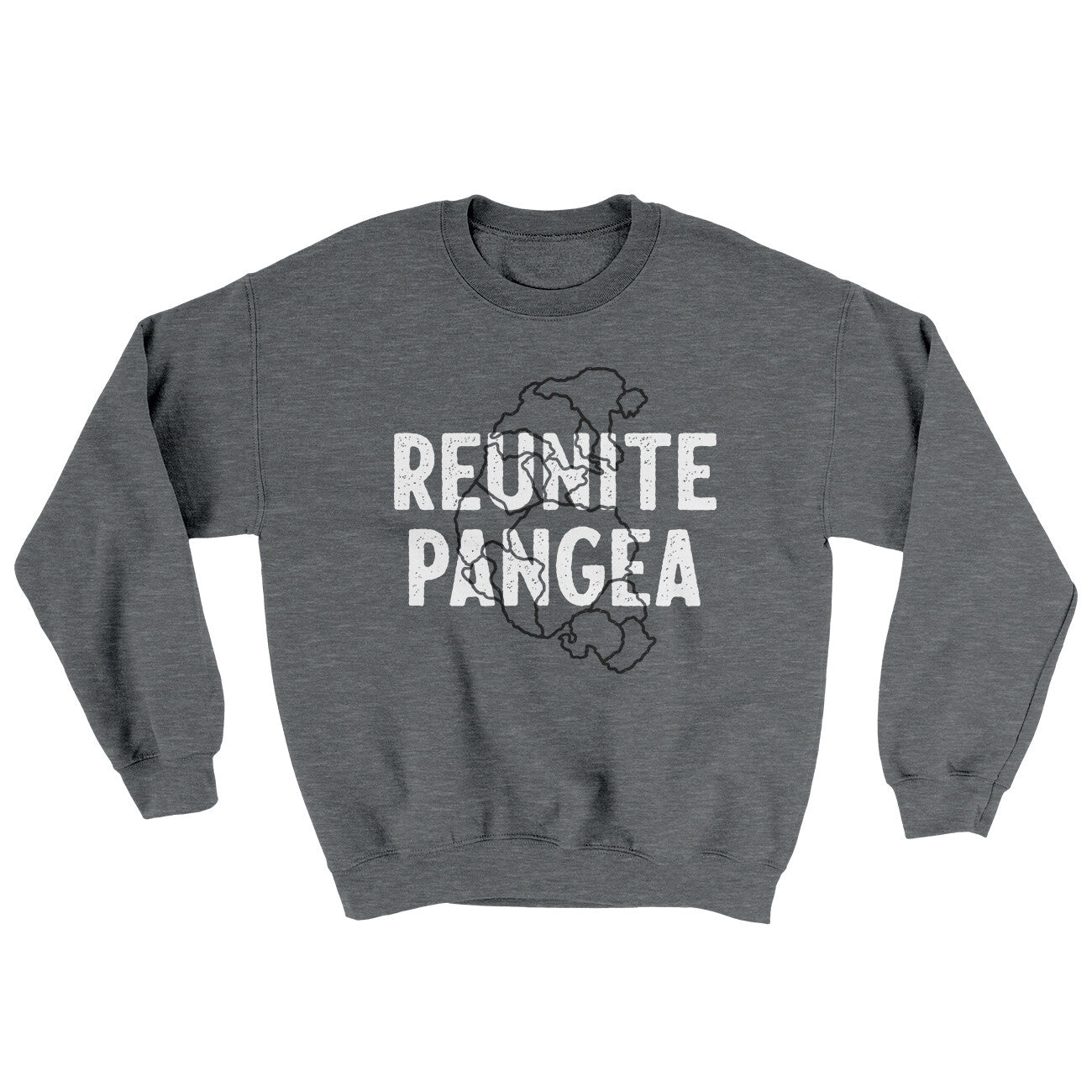 Reunite Pangea Ugly Sweater Graphite Heather | Funny Shirt from Famous In Real Life