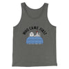 Who Came First Men/Unisex Tank Top Grey TriBlend | Funny Shirt from Famous In Real Life