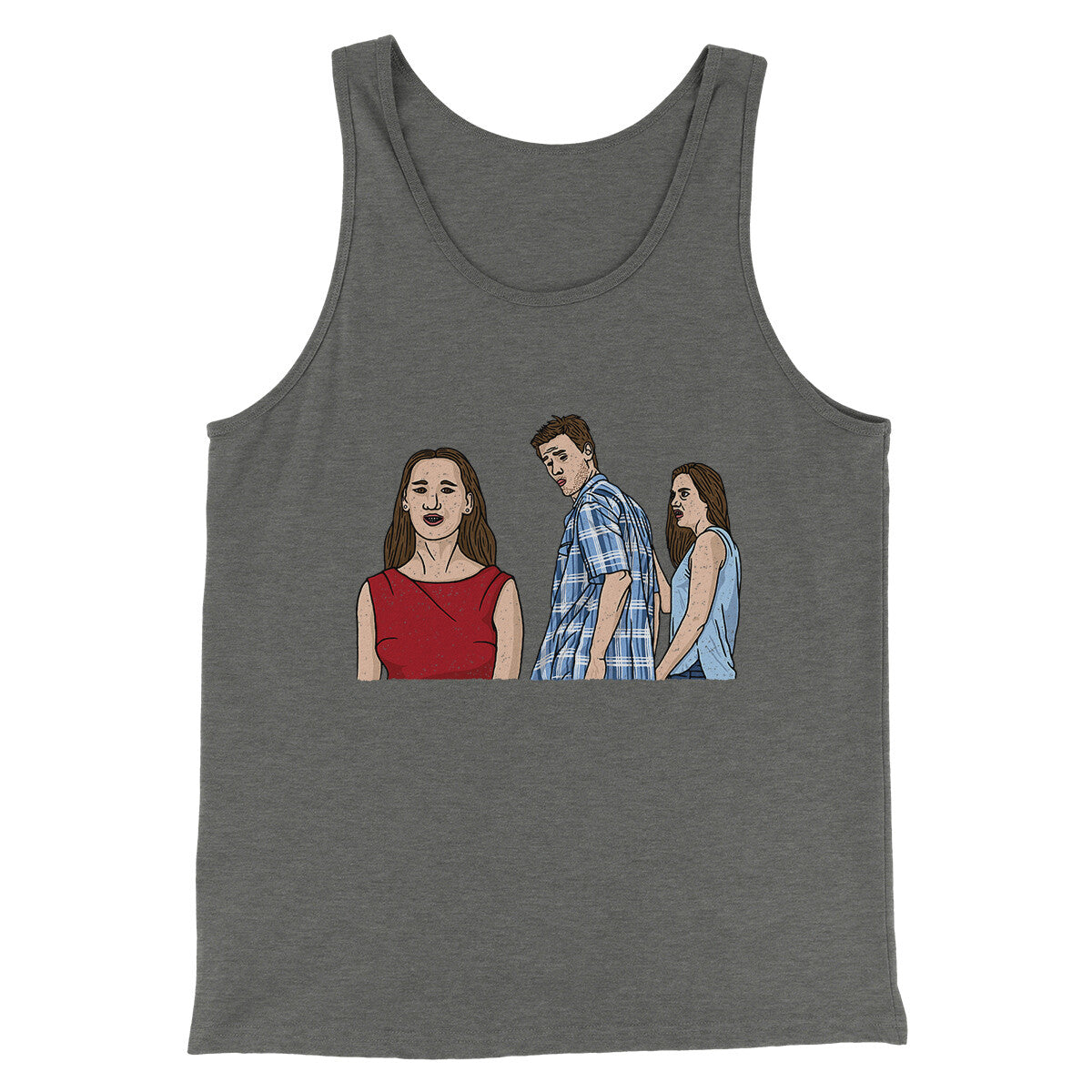 Distracted Boyfriend Meme Funny Men/Unisex Tank Top | Funny Shirt from Famous In Real Life