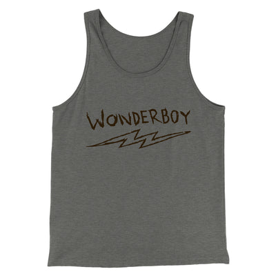 Wonderboy Men/Unisex Tank Top Grey TriBlend | Funny Shirt from Famous In Real Life