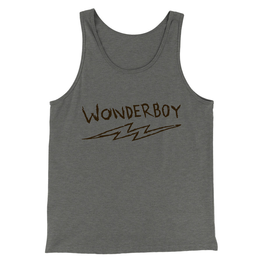 Wonderboy Men/Unisex Tank Top Grey TriBlend | Funny Shirt from Famous In Real Life