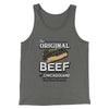 The Original Beef Of Chicagoland Men/Unisex Tank Top Grey TriBlend | Funny Shirt from Famous In Real Life