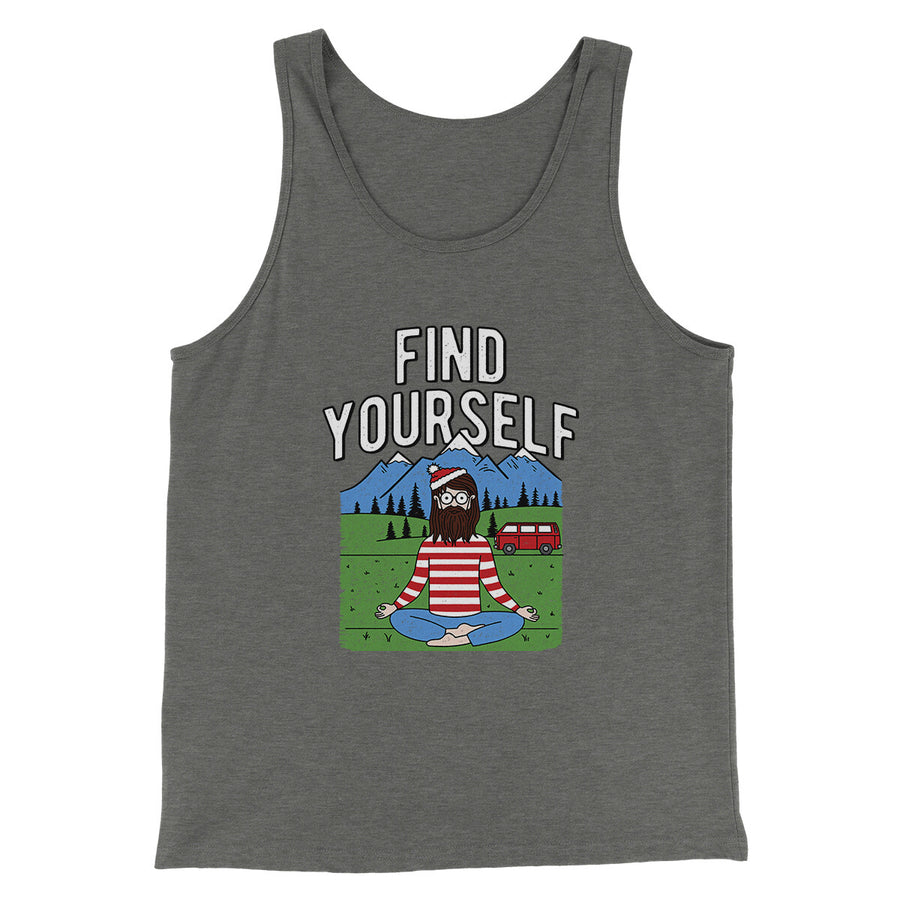 Find Yourself Men/Unisex Tank Top | Funny Shirt from Famous In Real Life