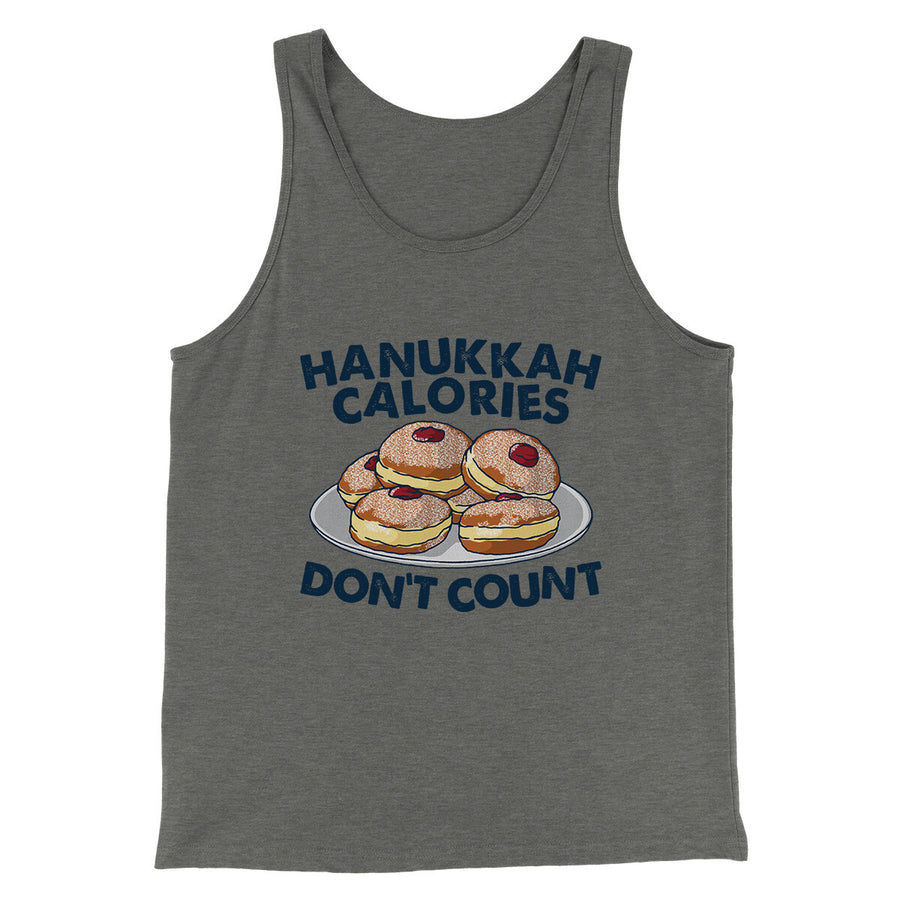 Hanukkah Calories Don't Count Funny Hanukkah Men/Unisex Tank Top | Funny Shirt from Famous In Real Life