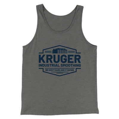 Kruger Industrial Smoothing Men/Unisex Tank Top Grey TriBlend | Funny Shirt from Famous In Real Life