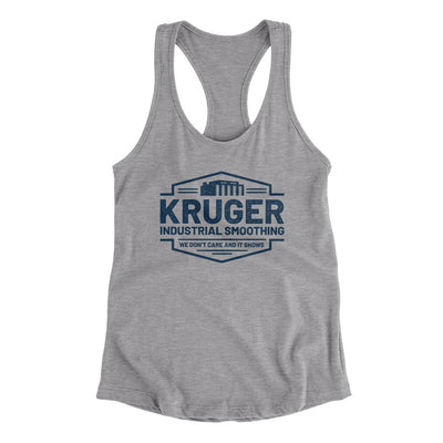 Kruger Industrial Smoothing Women's Racerback Tank Heather Grey | Funny Shirt from Famous In Real Life