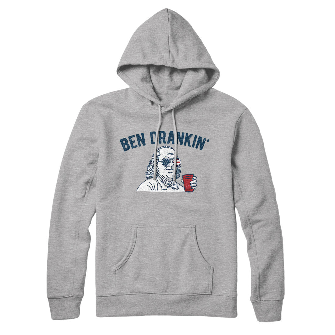 Ben Drankin Hoodie Heather Grey | Funny Shirt from Famous In Real Life