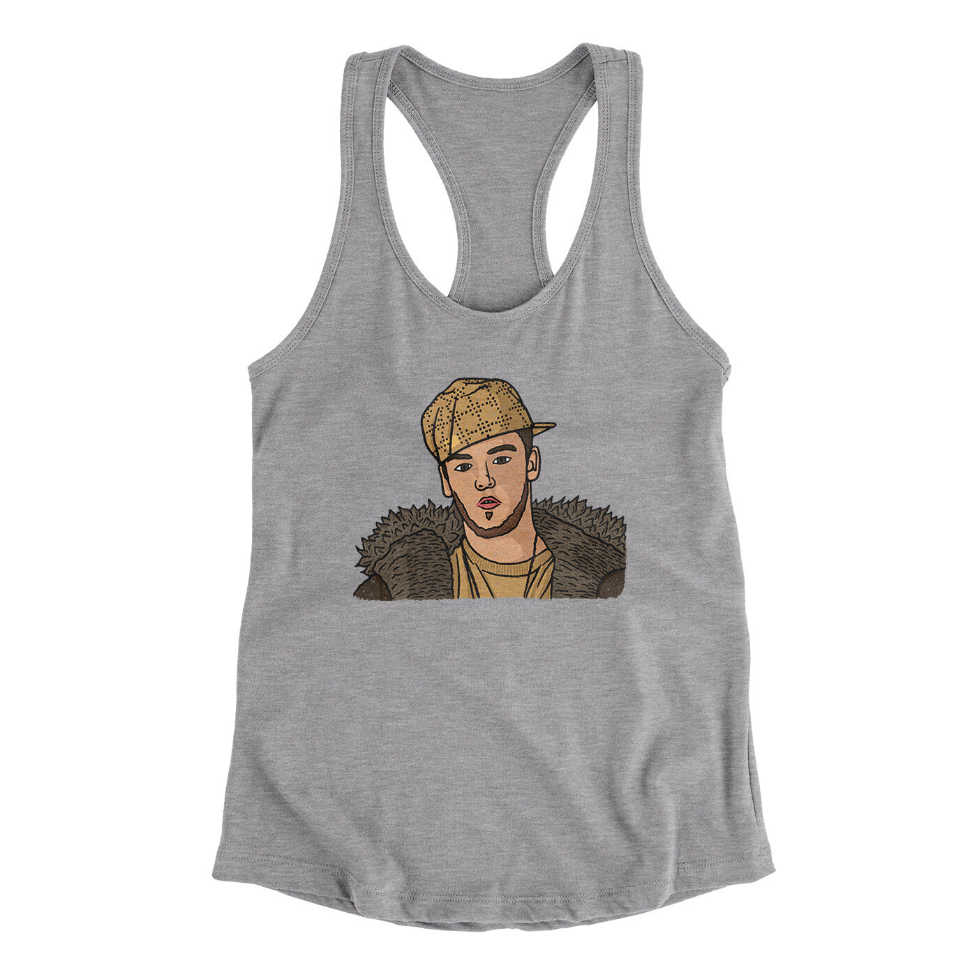 Scumbag Steve Meme Funny Women's Racerback Tank Heather Grey | Funny Shirt from Famous In Real Life