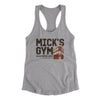 Mick's Gym Women's Racerback Tank Heather Grey | Funny Shirt from Famous In Real Life