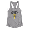 Found The Stud Women's Racerback Tank Heather Grey | Funny Shirt from Famous In Real Life