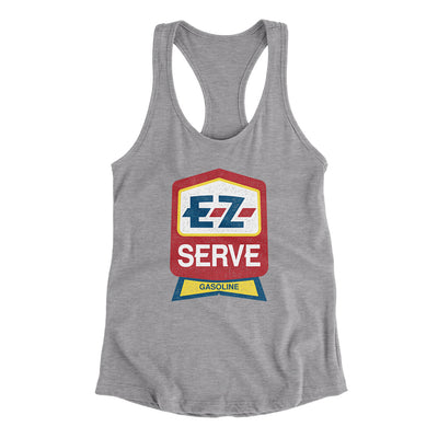 E-Z Serve Women's Racerback Tank Heather Grey | Funny Shirt from Famous In Real Life
