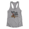 Actually This Is My First Rodeo Funny Women's Racerback Tank Heather Grey | Funny Shirt from Famous In Real Life