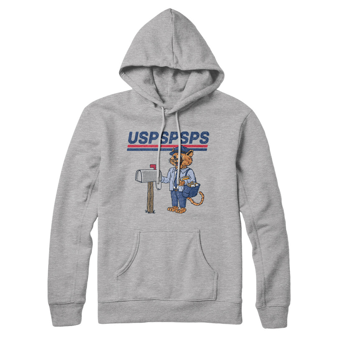 Uspspsps Hoodie Heather Grey | Funny Shirt from Famous In Real Life