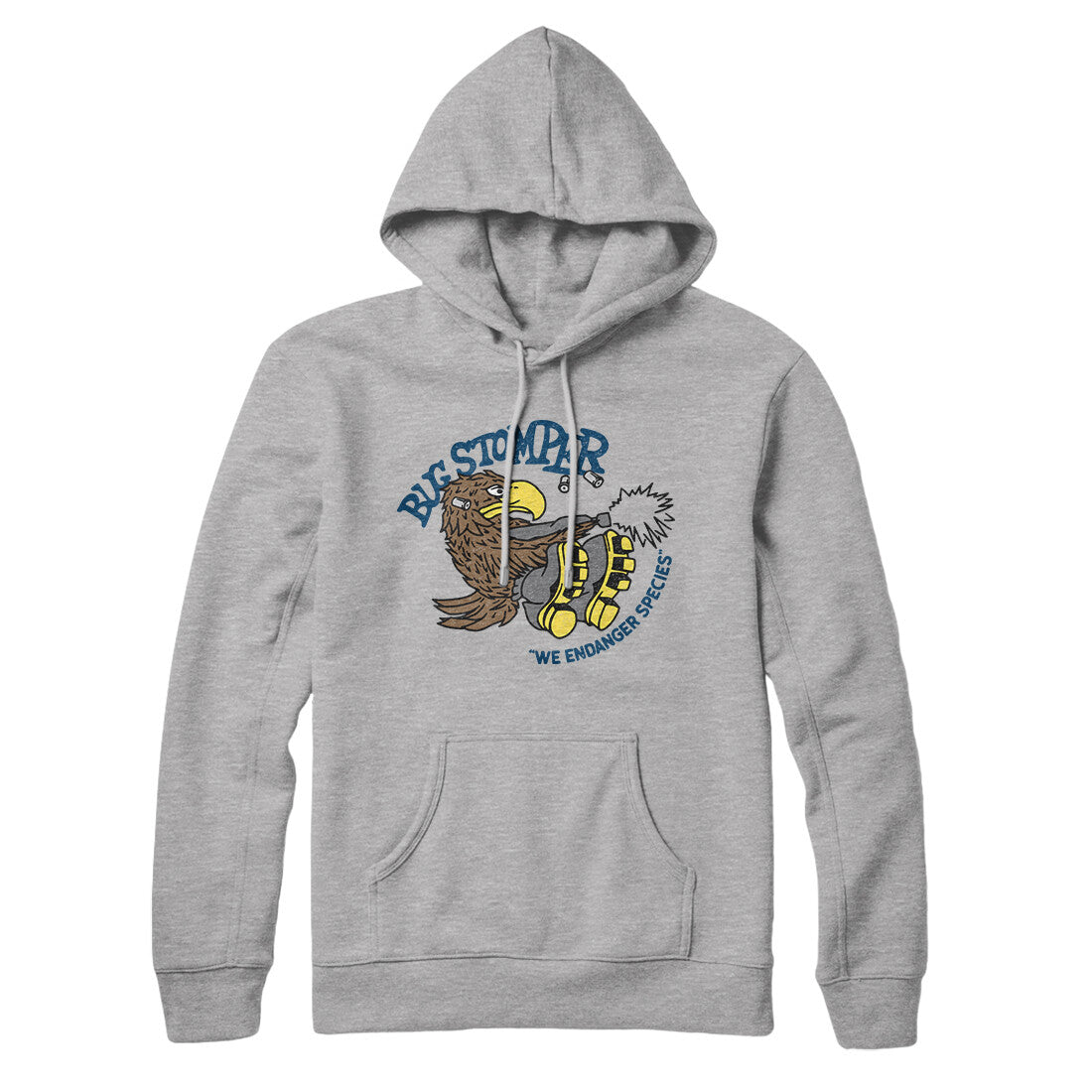 Bug Stomper Hoodie Heather Grey | Funny Shirt from Famous In Real Life