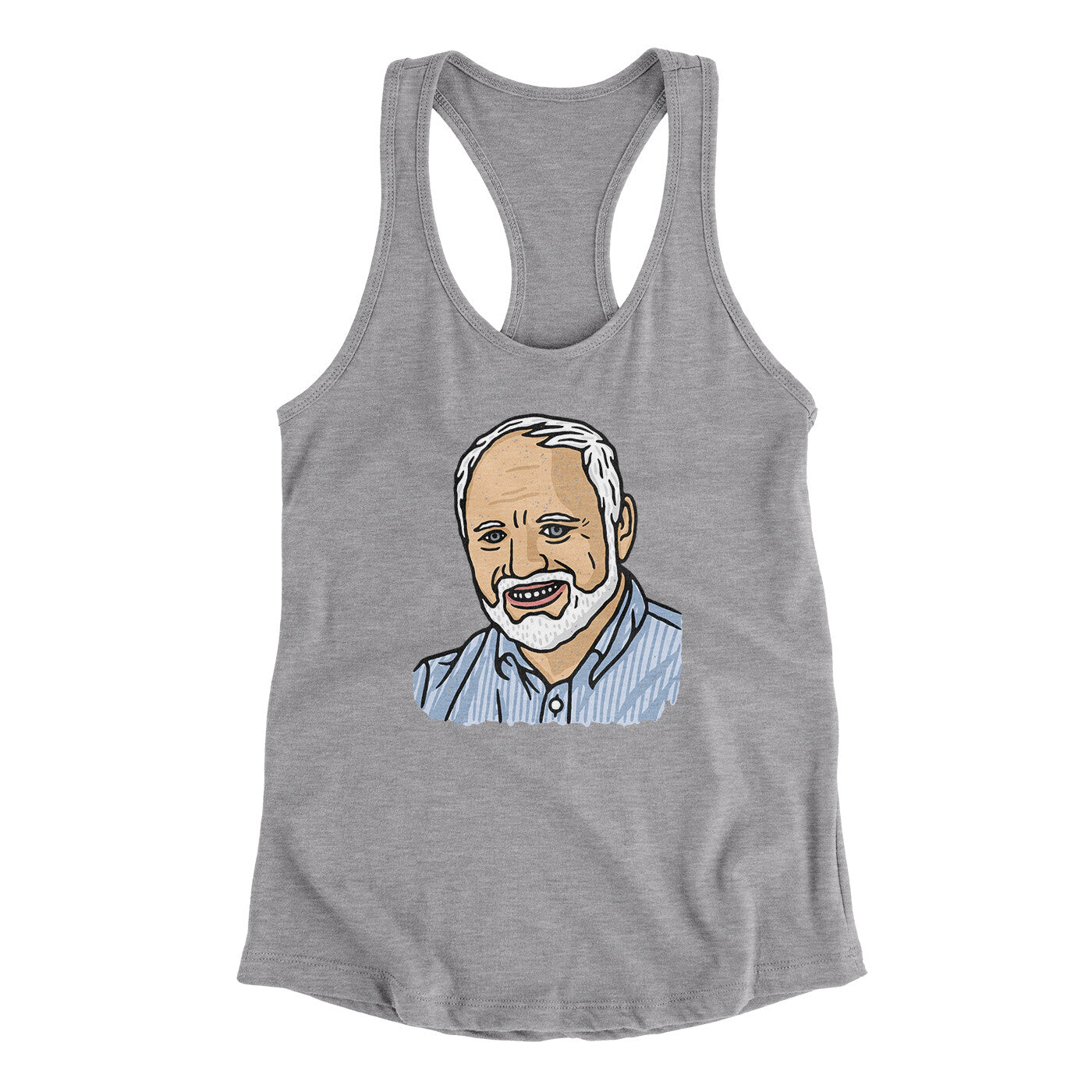 Hide The Pain Harold Funny Women's Racerback Tank | Funny Shirt from Famous In Real Life