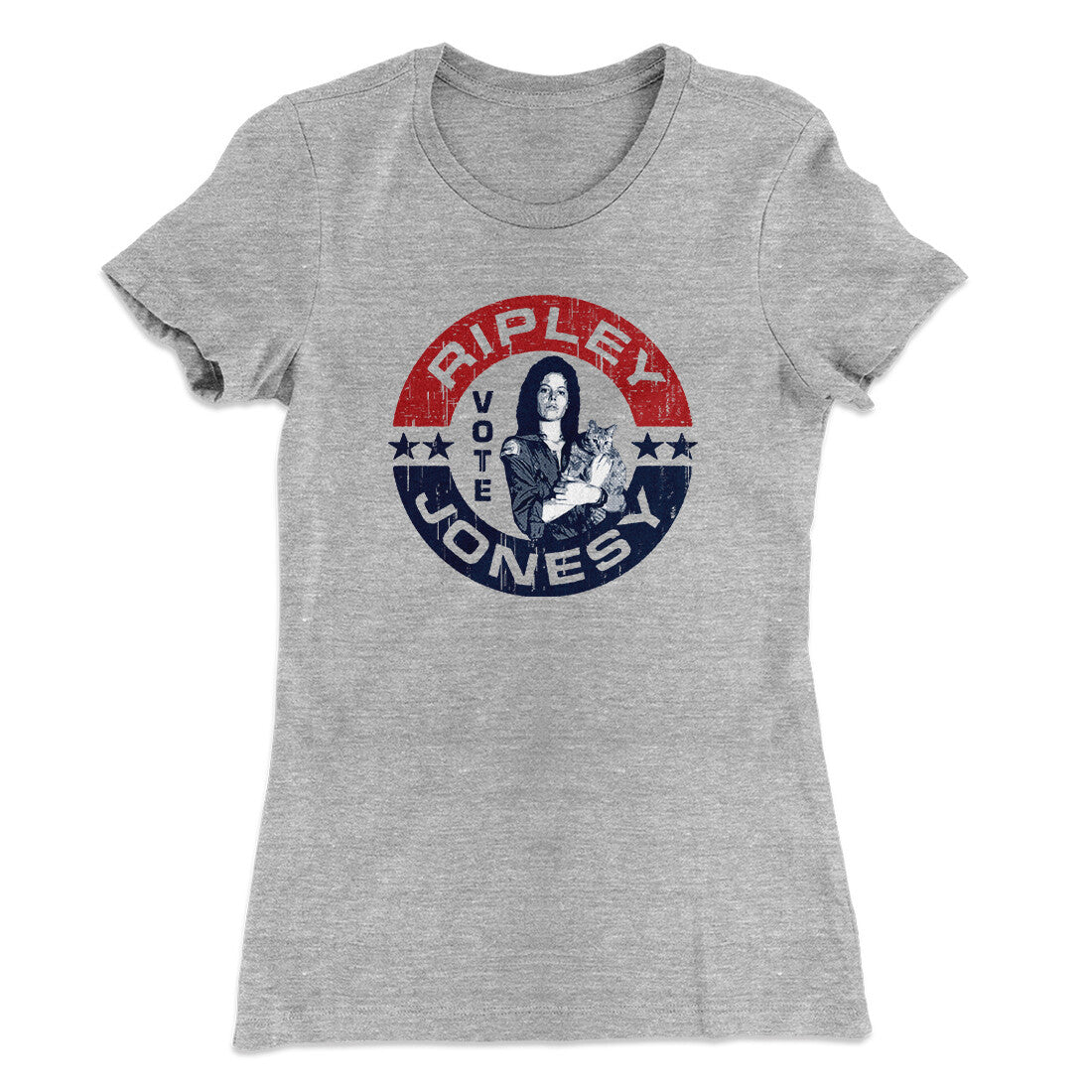 Vote Ripley Jonesy Women's T-Shirt Heather Grey | Funny Shirt from Famous In Real Life
