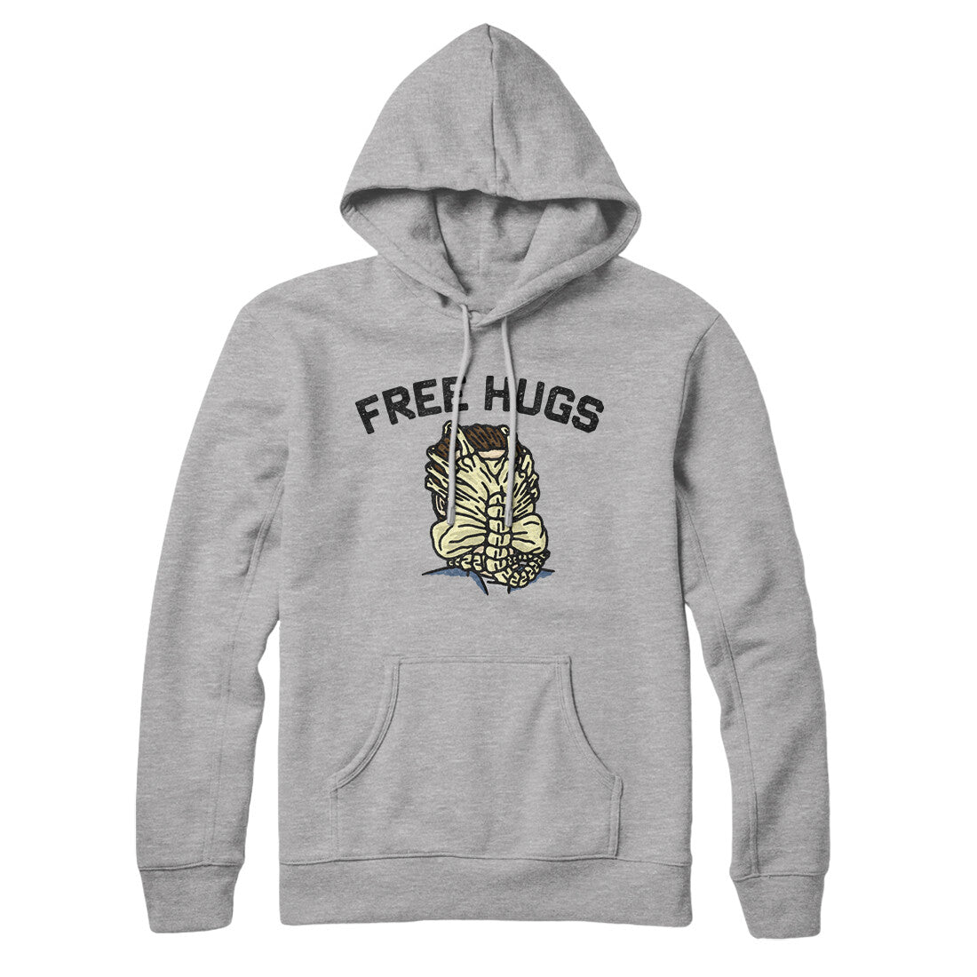 Free Hugs Facehugger Hoodie Heather Grey | Funny Shirt from Famous In Real Life