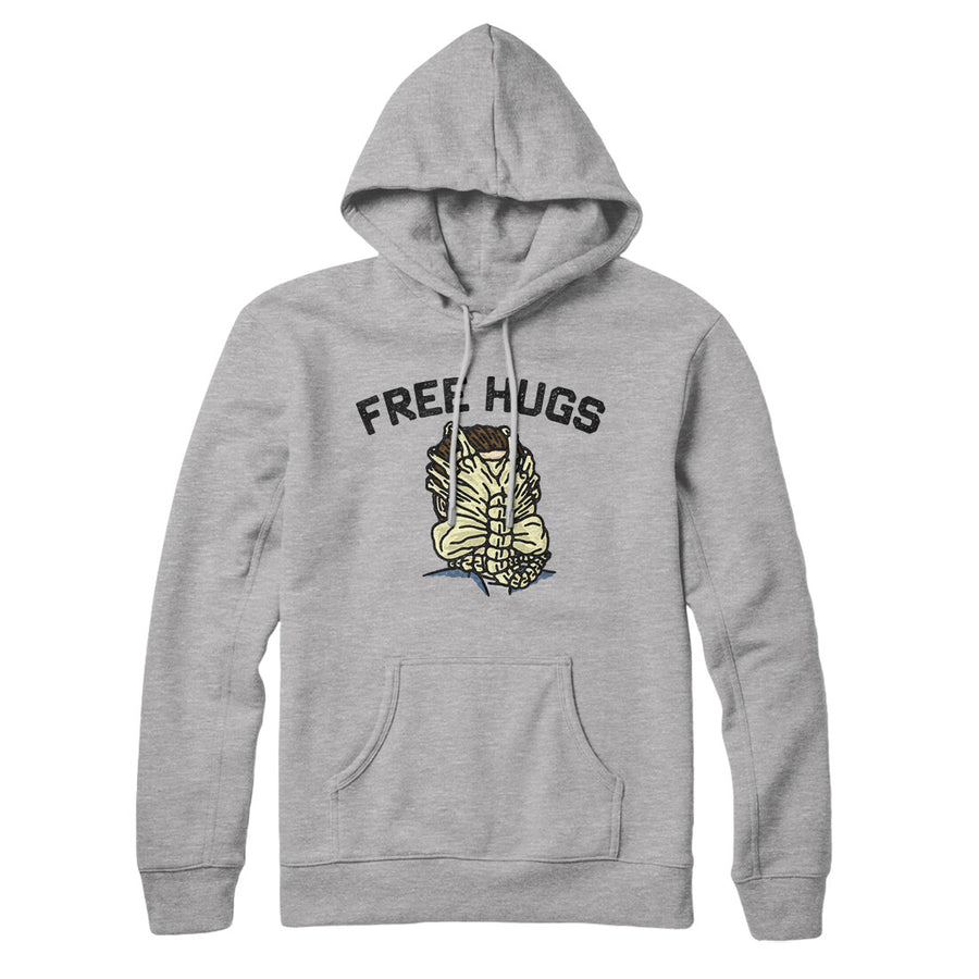 Free Hugs Facehugger Hoodie Heather Grey | Funny Shirt from Famous In Real Life