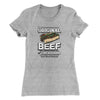 The Original Beef Of Chicagoland Women's T-Shirt Heather Grey | Funny Shirt from Famous In Real Life