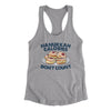 Hanukkah Calories Don't Count Women's Racerback Tank Heather Grey | Funny Shirt from Famous In Real Life