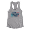 Strong Independent Woman Women's Racerback Tank Heather Grey | Funny Shirt from Famous In Real Life