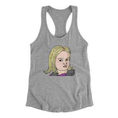 Side Eye Chloe Meme Funny Women's Racerback Tank Heather Grey | Funny Shirt from Famous In Real Life