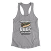 The Original Beef Of Chicagoland Women's Racerback Tank Heather Grey | Funny Shirt from Famous In Real Life