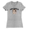 John Travolta Women's T-Shirt Heather Grey | Funny Shirt from Famous In Real Life