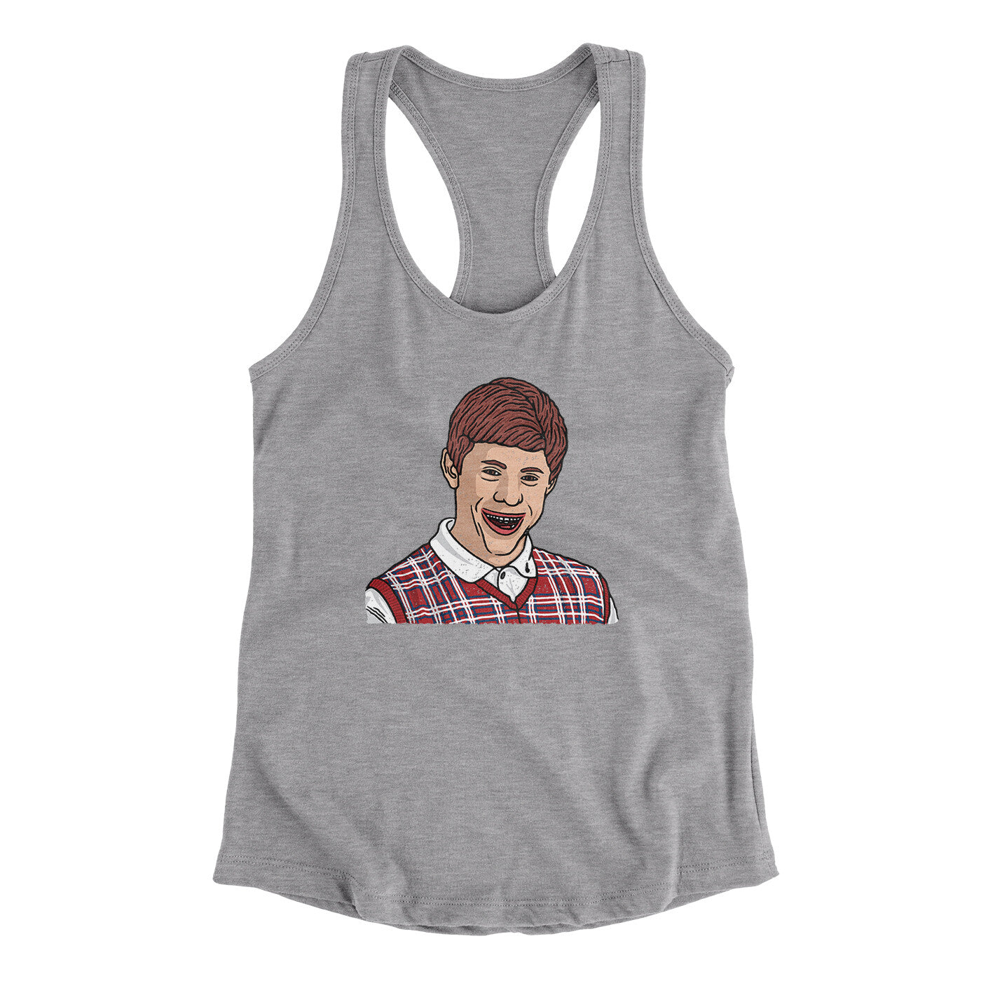 Bad Luck Brian Meme Funny Women's Racerback Tank | Funny Shirt from Famous In Real Life