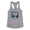 High On Life And Also Drugs Women's Racerback Tank Heather Grey | Funny Shirt from Famous In Real Life