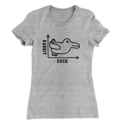 Rabbit Duck Graph Women's T-Shirt Heather Grey | Funny Shirt from Famous In Real Life