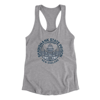 Shawshank State Prison Women's Racerback Tank Heather Grey | Funny Shirt from Famous In Real Life