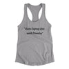 Slams Laptop Shut Until Monday Funny Women's Racerback Tank Heather Grey | Funny Shirt from Famous In Real Life