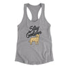 Stay Golden Women's Racerback Tank Heather Grey | Funny Shirt from Famous In Real Life