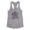 Hello My Name Is Inigo Montoya Women's Racerback Tank Heather Grey | Funny Shirt from Famous In Real Life